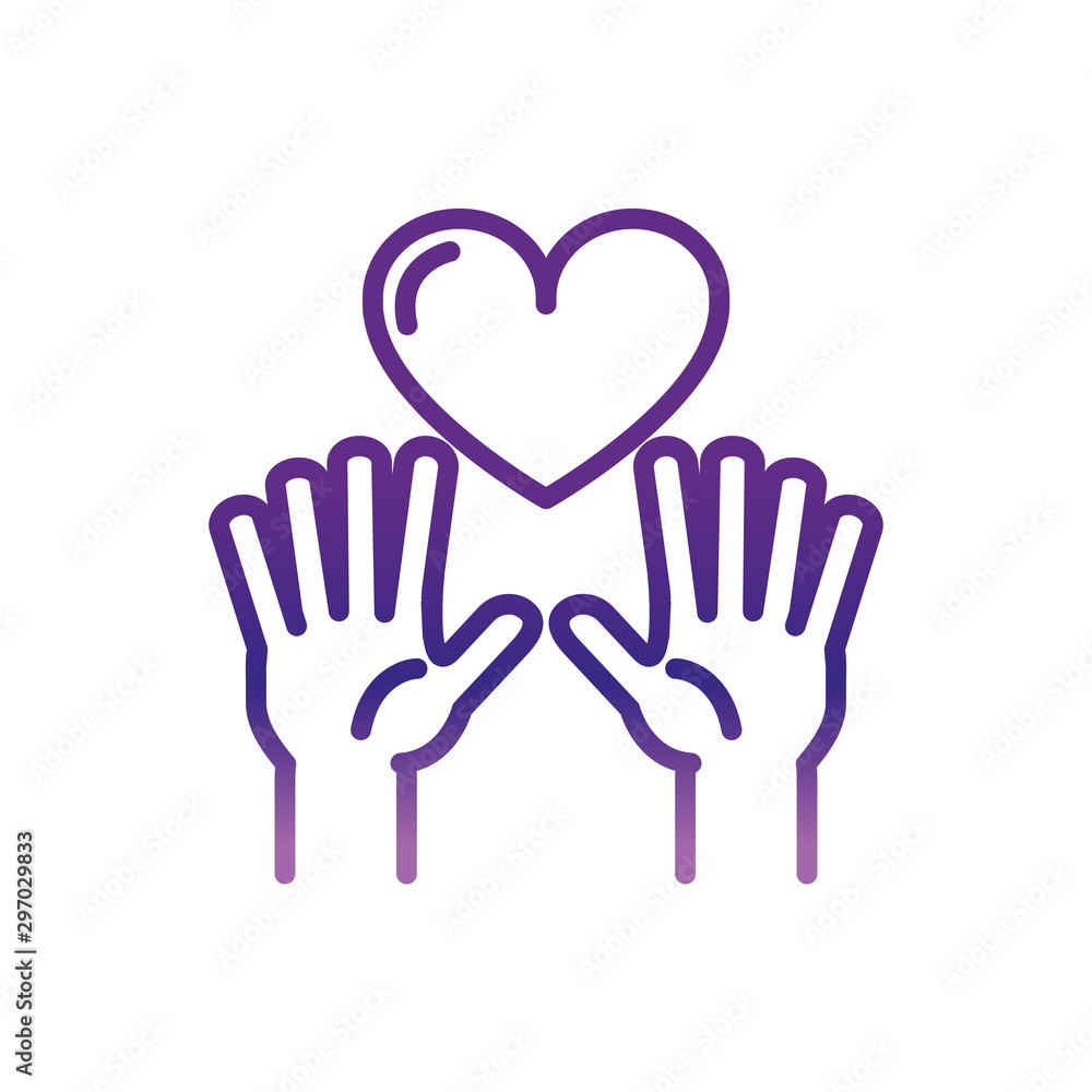 hands with love heart charity help donation hands with love heart charity help donation
