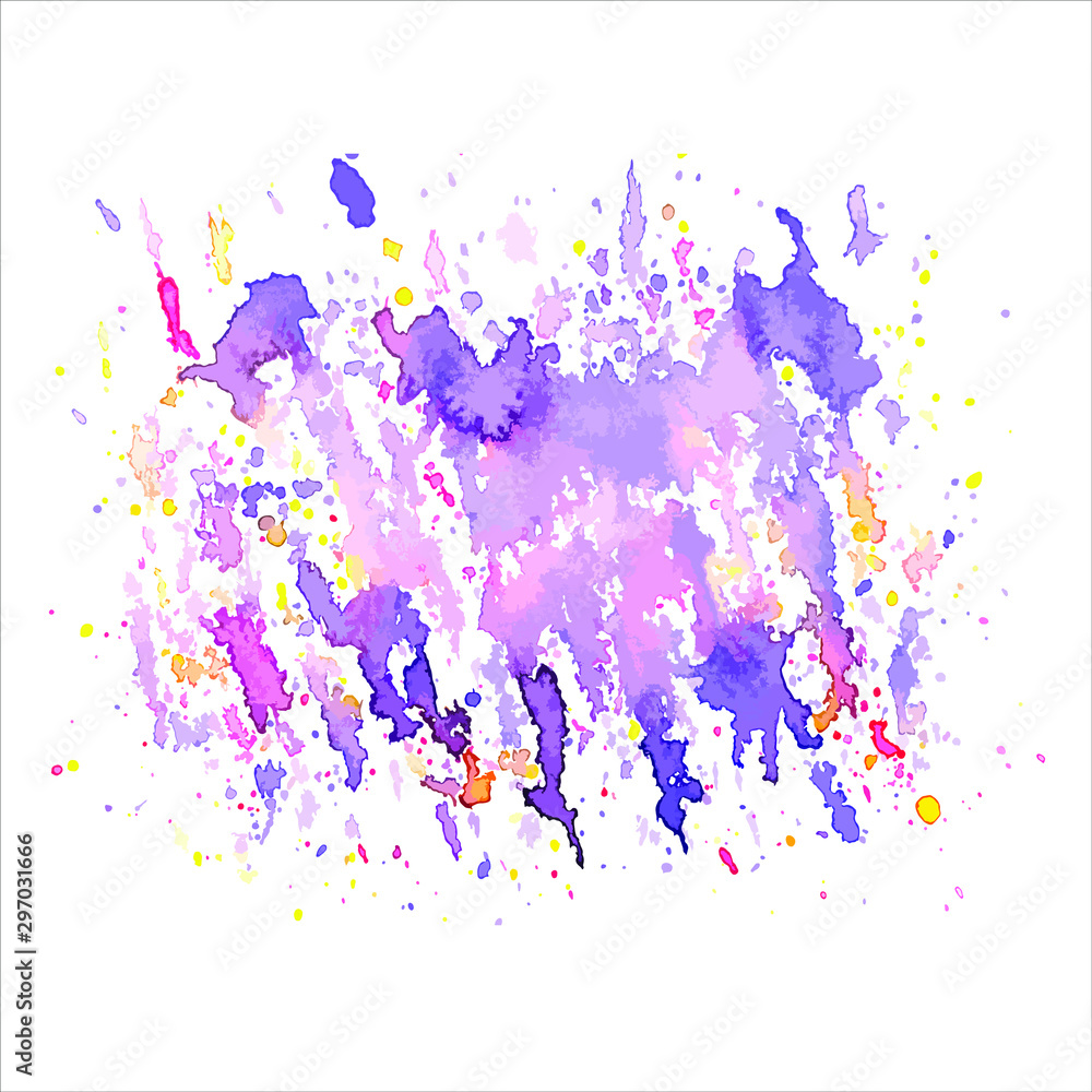 Fototapeta premium brush splash colorful watercolor.Vector creative image