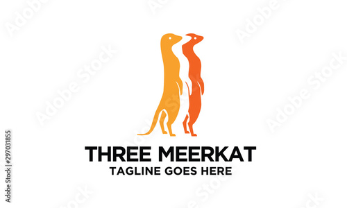 Photos three meerkat logo design idea