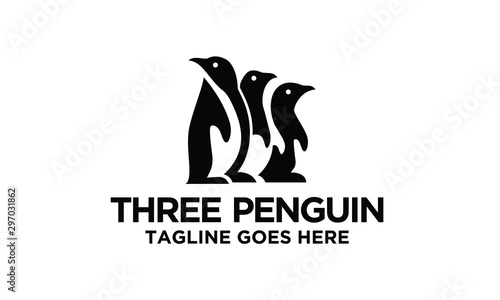 three penguin logo design inspirations