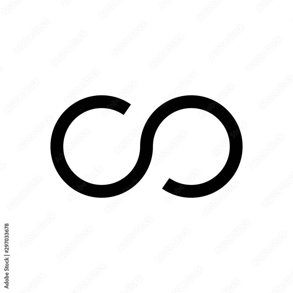 infinity line vector single icon infinity line vector single icon