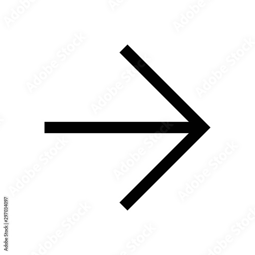 right arrow line vector single icon