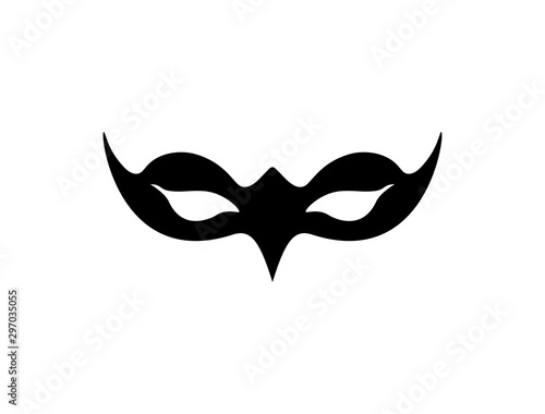 Carnival mask icon on a white background.