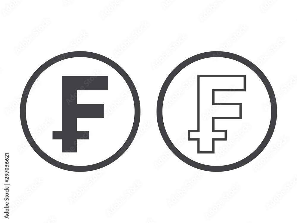 Swiss Franc currency symbol. Switzerland sign. Vector illustration Swiss Franc currency symbol. Switzerland sign. Vector illustration