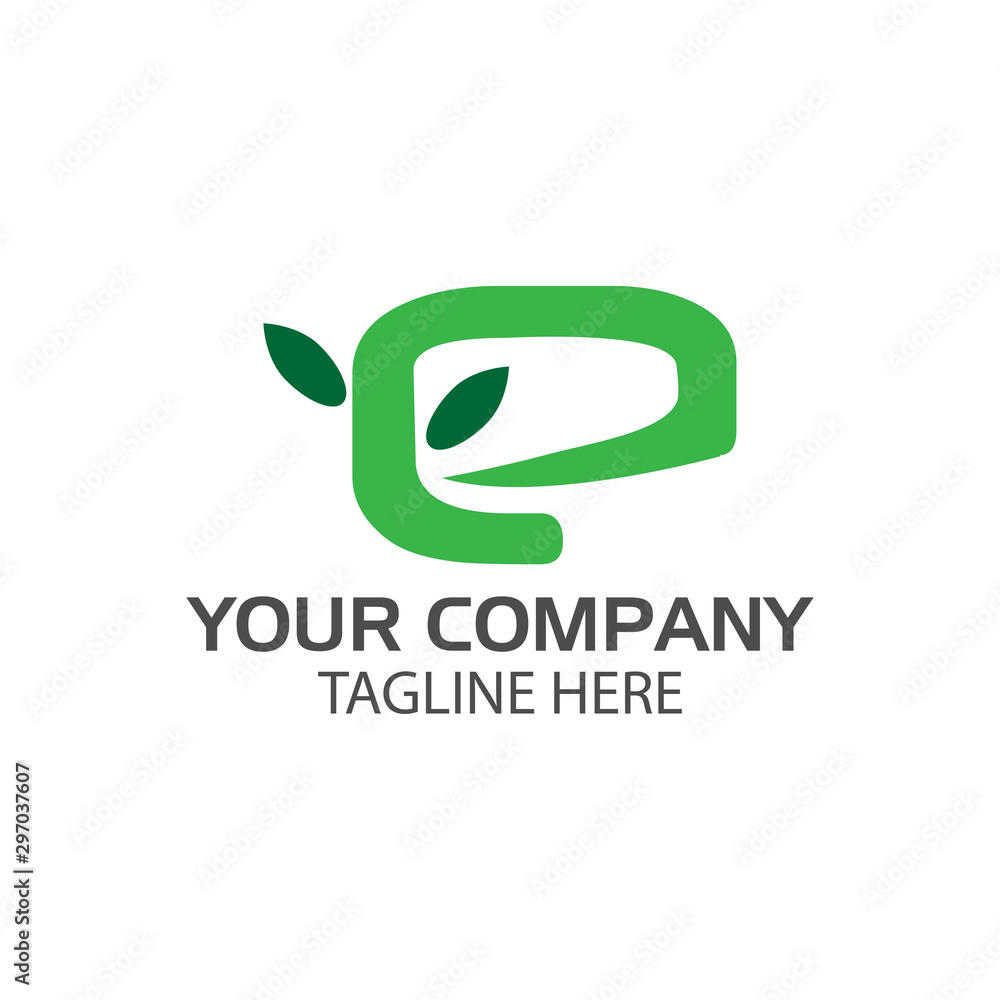 E green stock logo template., flat design. letter E E green stock logo template., flat design. letter E
