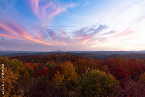 sunset in the mountains