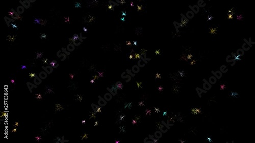 colorful sparkler with alpha channel overlay background