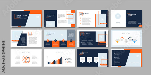 Business minimal slides presentation background template. business presentation template.