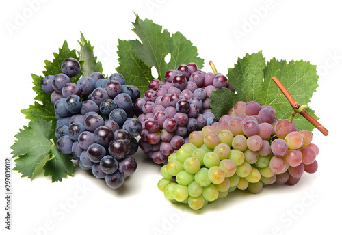 Grapes on a white background 