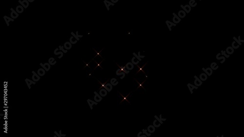 colorful sparkler with alpha channel overlay background