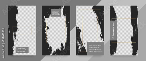 Social media banner template. Editable mockup for stories, personal blog, layout for promotion.