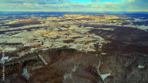 Beautiful Bilogora from above (Maglenča, Municipality of Veliko Trojstvo, Bjelovar Bilogora County, Croatia) photo