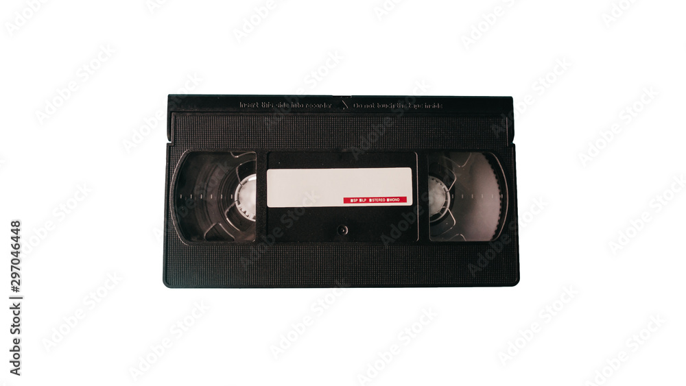 video tape on white background. 