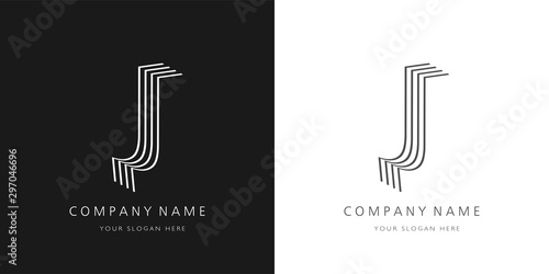 j logo letter modern design vector illustration