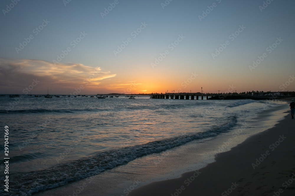 sunset on the beach sunset on the beach