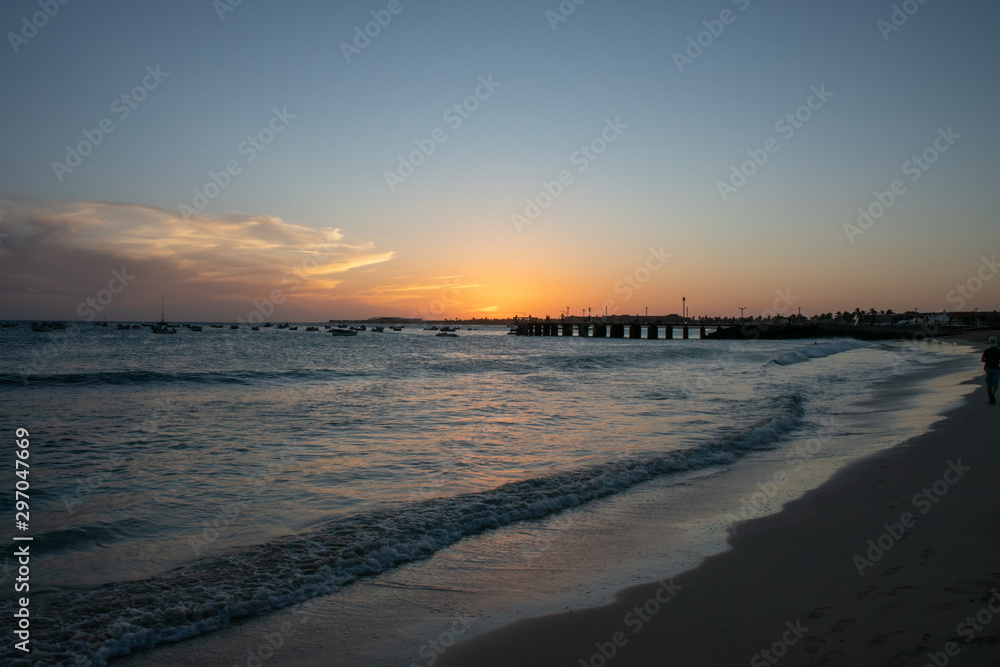 sunset on the beach