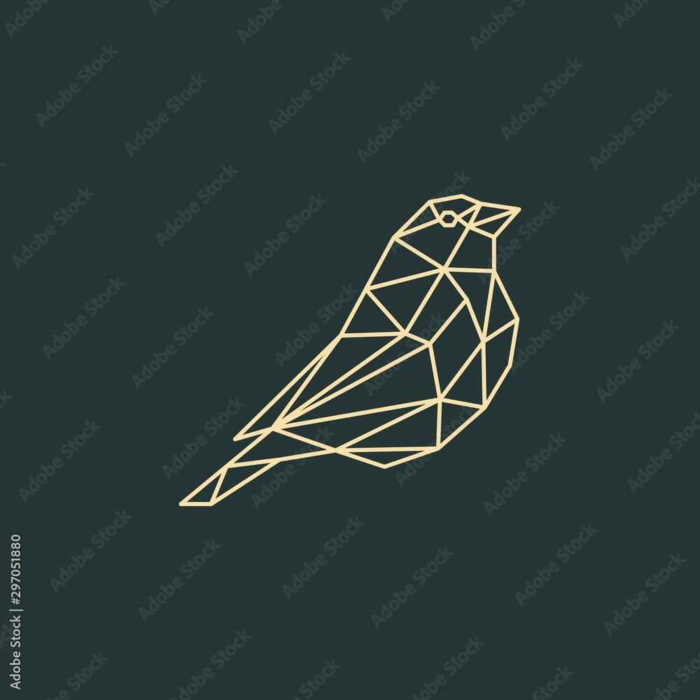 bird outline geometric shape logo vector bird outline geometric shape logo vector