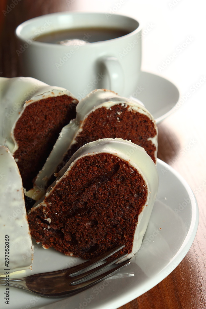 Chocolate Bundt Cake with Marzipan Sugar Glaze Chocolate Bundt Cake with Marzipan Sugar Glaze