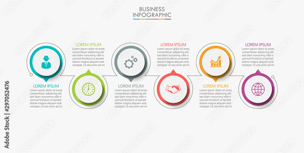 Fototapeta premium Business data visualization. timeline infographic icons designed for abstract background template