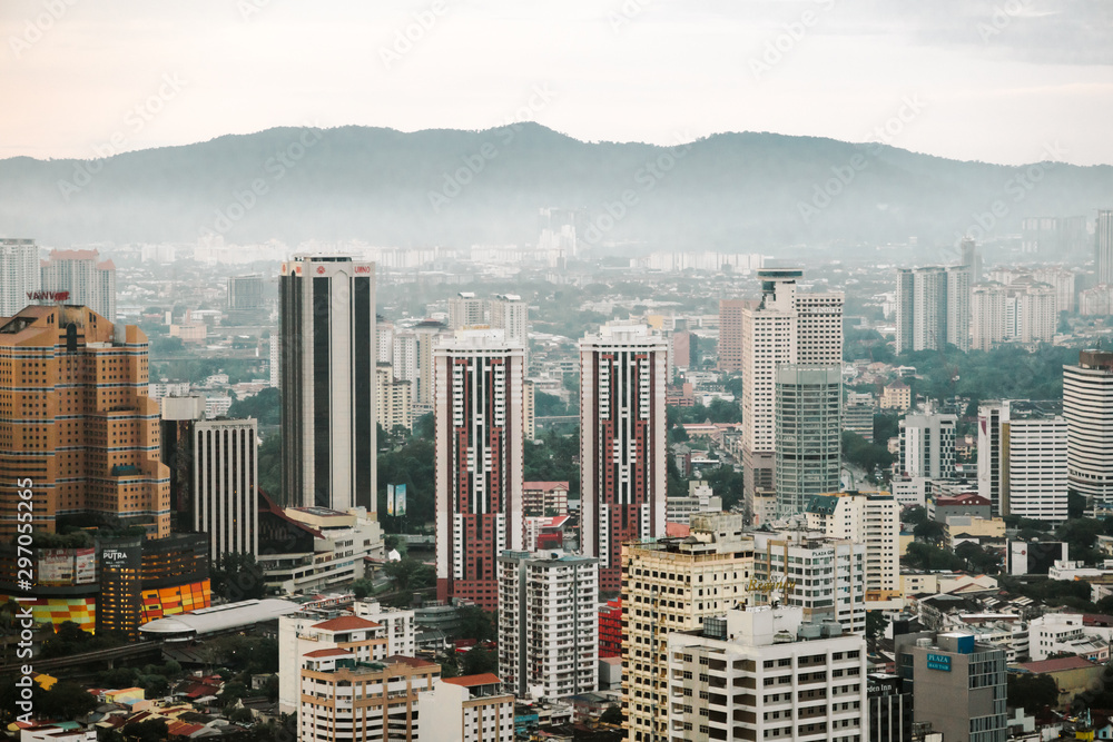 Fototapeta premium aerial view on kuala lumpur