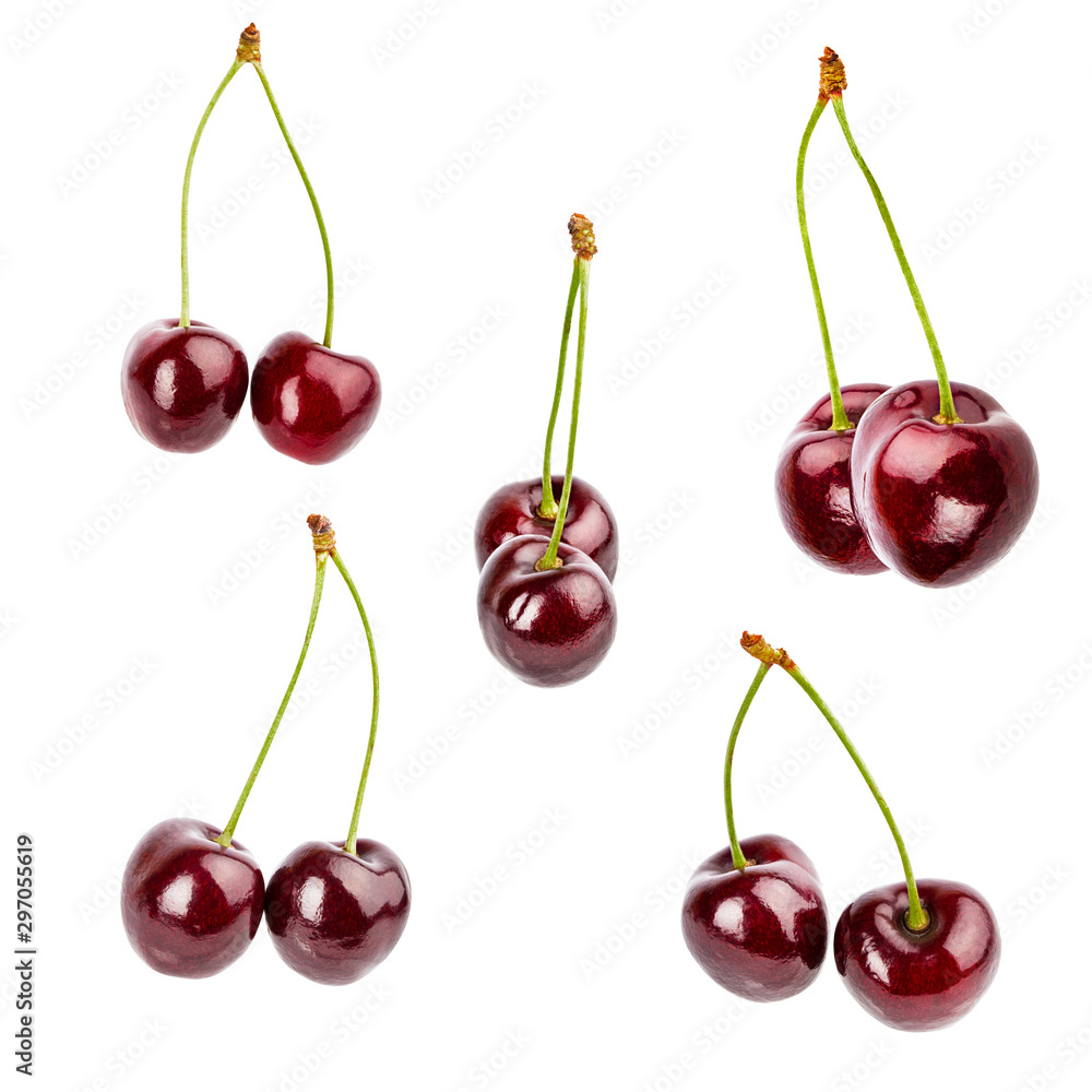 Cherry isolated on white background with clipping path Cherry isolated on white background with clipping path