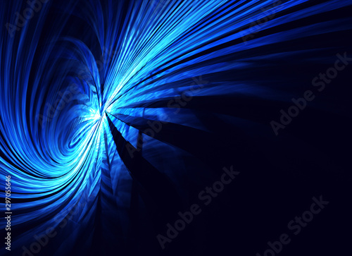 Dynamic curves ands blur pattern. Fractal graphics. Science and technology concept.