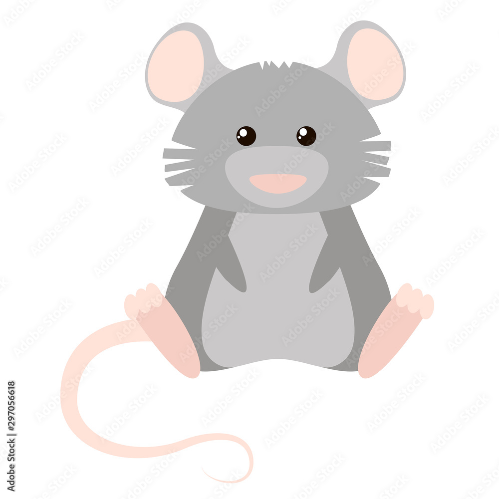 Fototapeta premium Funny cartoon rat