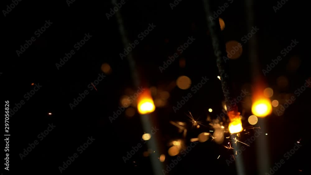 Super Slow Motion Romantic Sparkler Background at 1000fps. Super Slow Motion Romantic Sparkler Background at 1000fps.