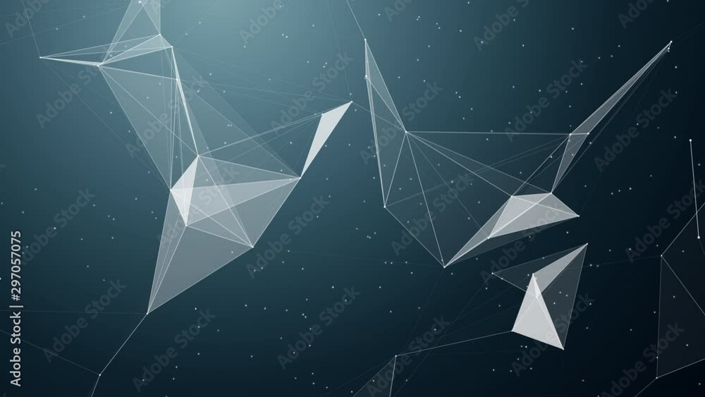 Abstract illustration background motion transformation empty copy space on plexus pattern of future innovation technology digital business with dots line network decentralize communication connection