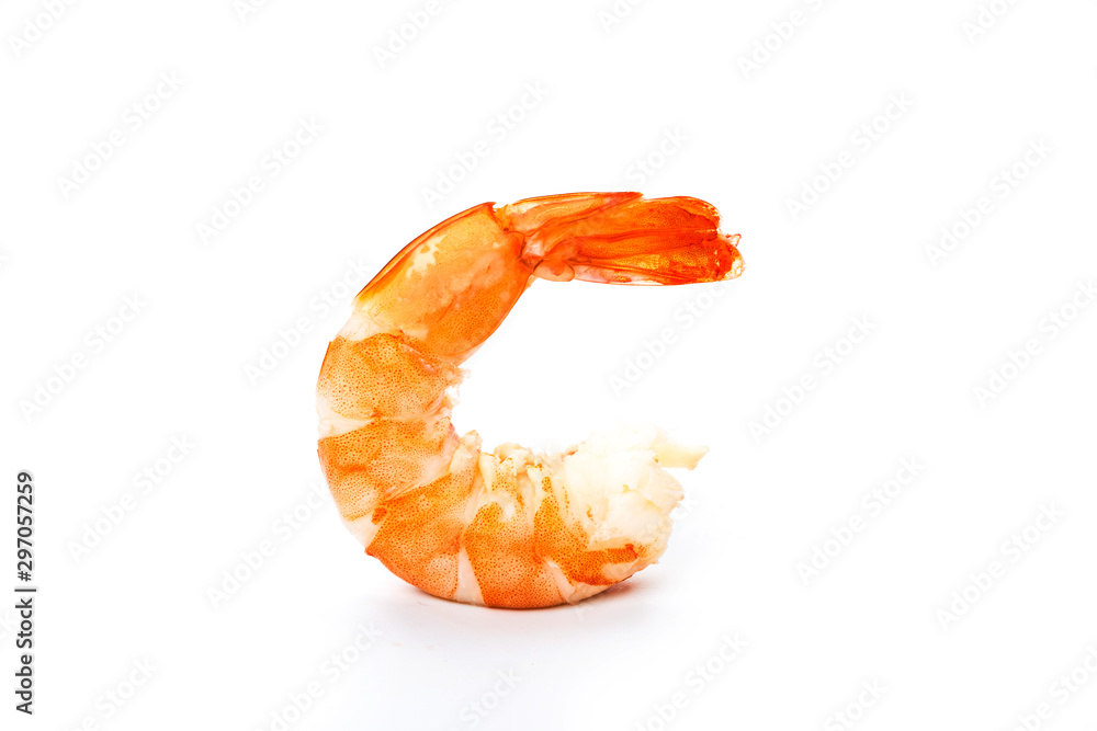 shrimps on a white background shrimps on a white background