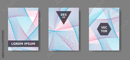 Annual report vector design. Minimal geometric poster set.