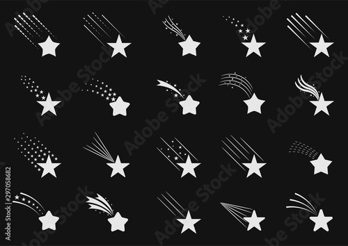 Shooting star icons photo