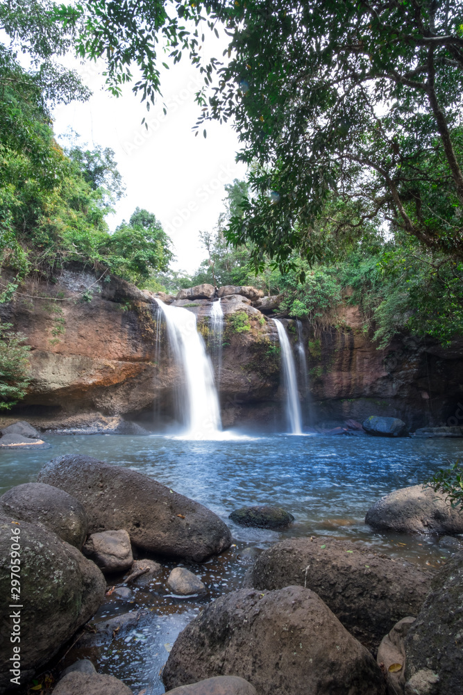 Obraz premium Haewsuwat waterfall in Khao Yai National Park, Thailand