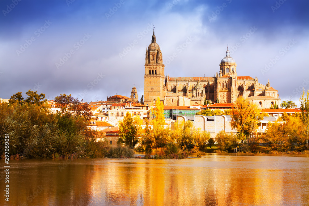 Salamanca Cathedral in autumn
