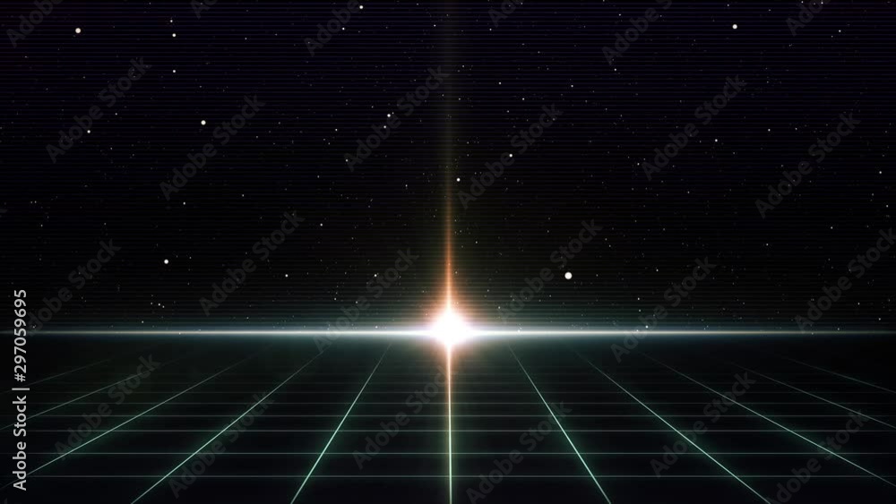 Retro Sci-Fi Background Futuristic landscape of the 80`s. Digital Cyber Surface. Suitable for design in the style of the 1980`s Retro Sci-Fi Background Futuristic landscape of the 80`s. Digital Cyber Surface. Suitable for design in the style of the 1980`s