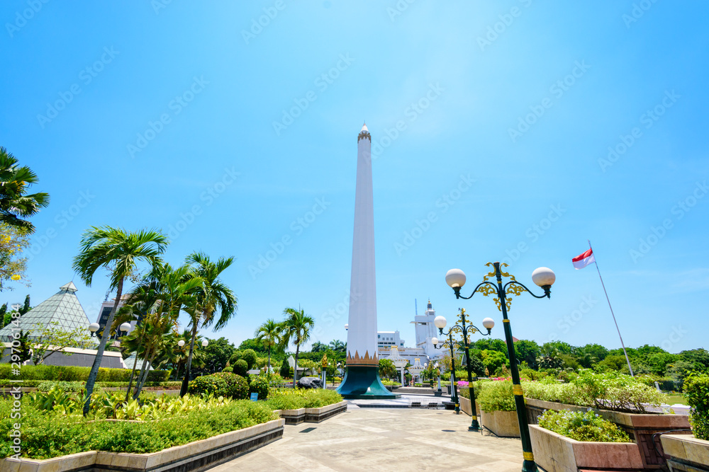 The Heroes Monument (Tugu Pahlawan) is the main symbol of the city