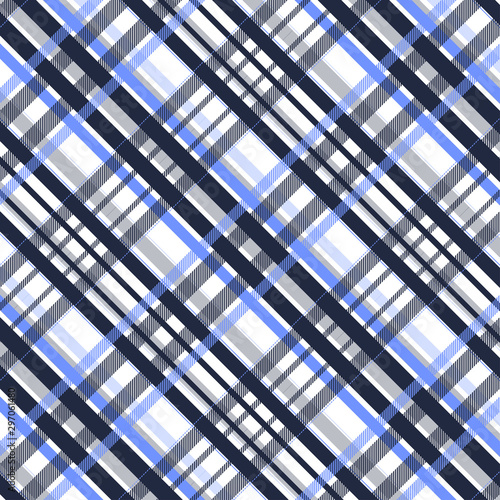Tartan Pattern in Black and Blue.