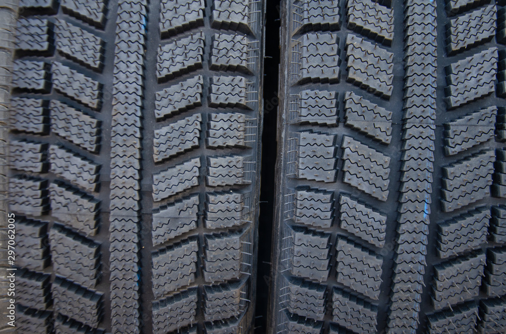 Fototapeta premium tire fitting winter wheel safety