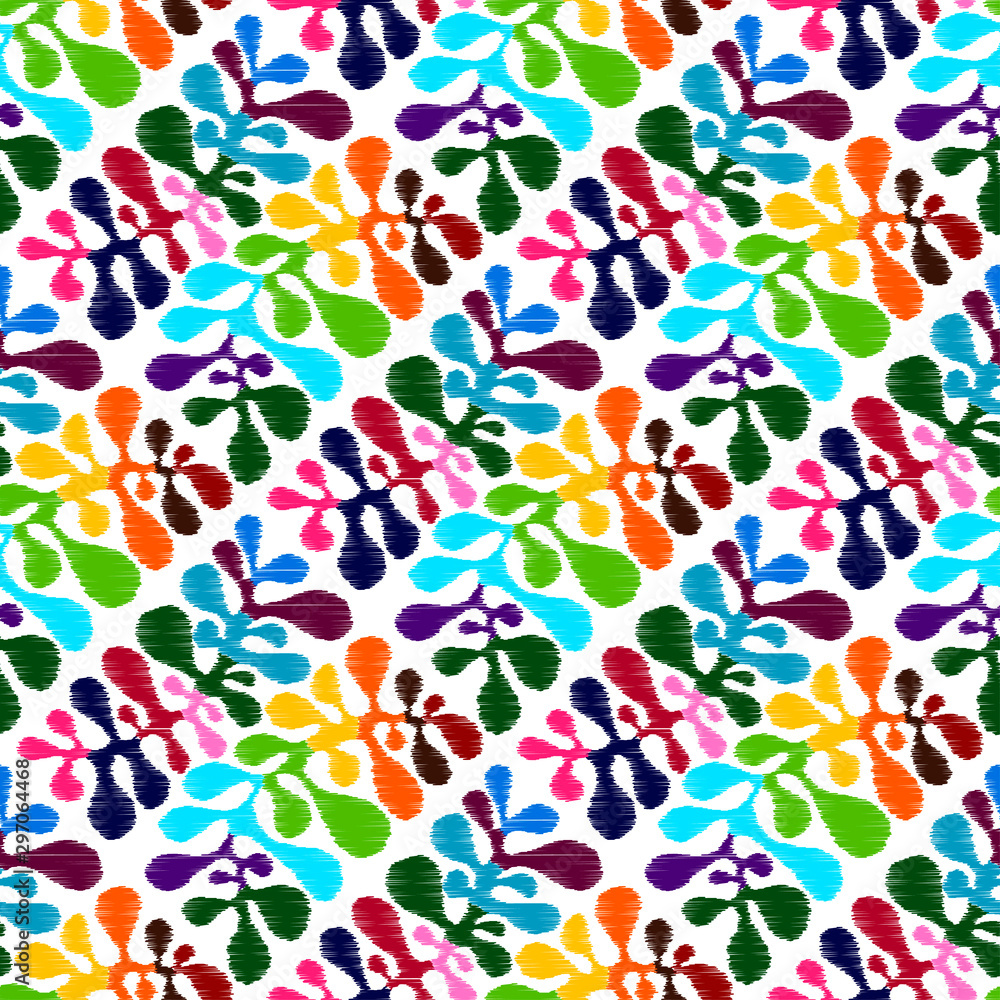 Vector seamless mexican style floral  pattern