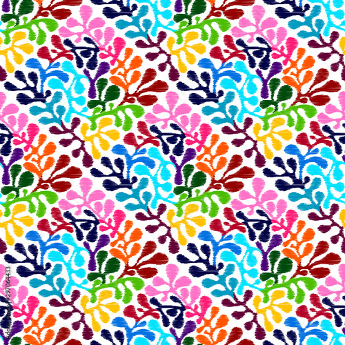 Vector seamless mexican style floral  pattern