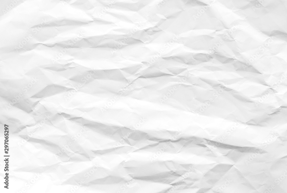 Obraz premium White crumpled paper texture background.