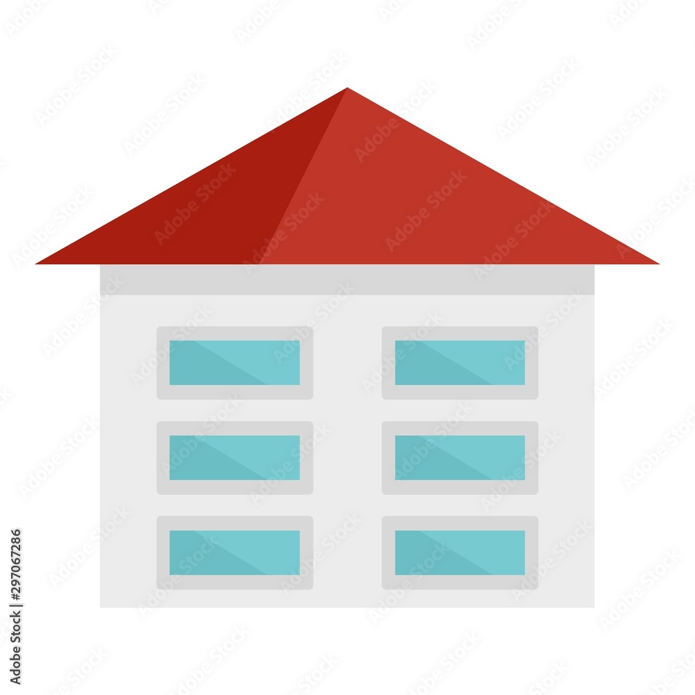 Red roof house icon. Flat illustration of red roof house vector icon for web design Red roof house icon. Flat illustration of red roof house vector icon for web design