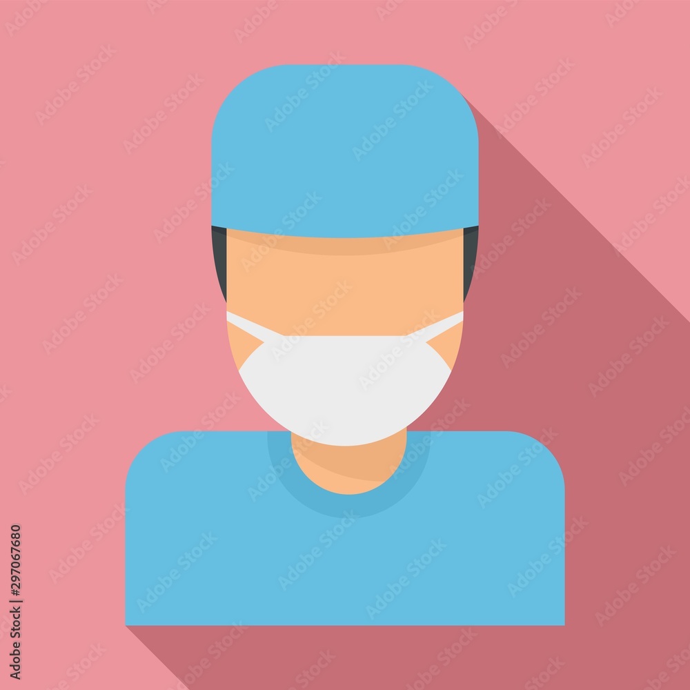 Doctor icon. Flat illustration of doctor vector icon for web design