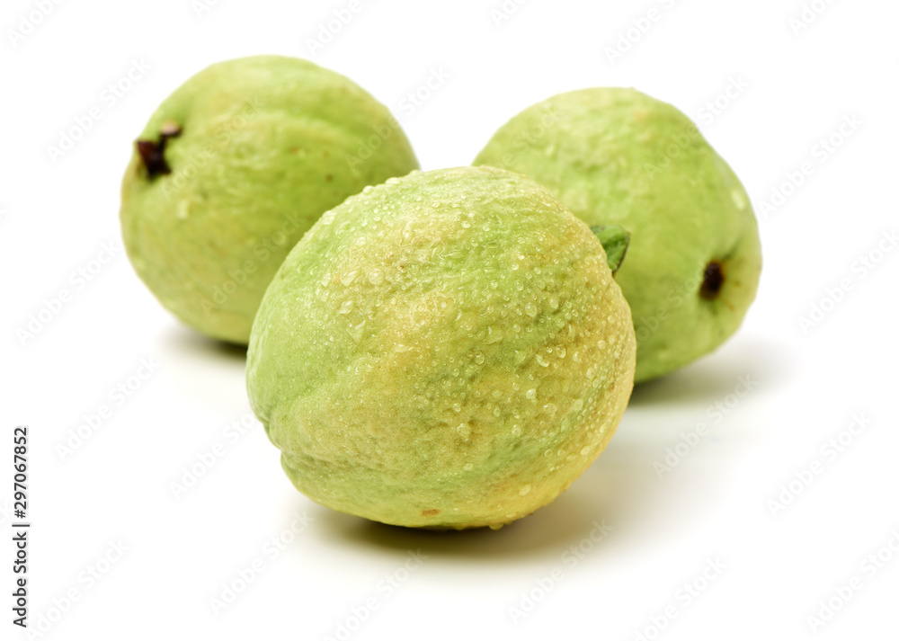 Pink guava isolated on white background Pink guava isolated on white background