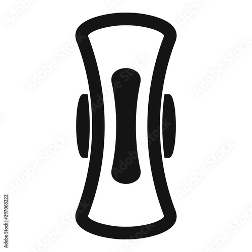 Woman pad icon. Simple illustration of woman pad vector icon for web design isolated on white background