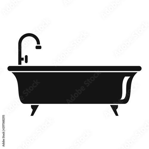 Bathtub icon. Simple illustration of bathtub vector icon for web design isolated on white background