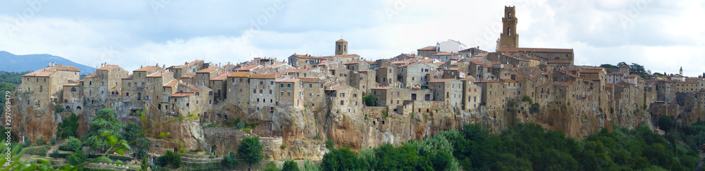 Panoramic view of Pitigliano town. La Toscana, Italy.
