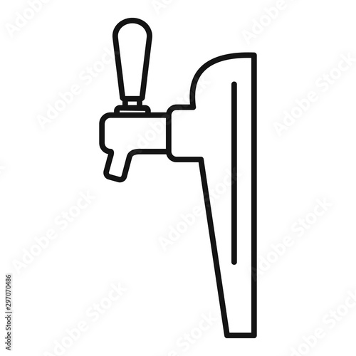 Beer faucet icon. Outline beer faucet vector icon for web design isolated on white background