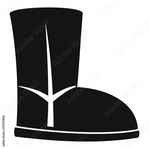 Retro ugg boot icon. Simple illustration of retro ugg boot vector icon for web design isolated on white background