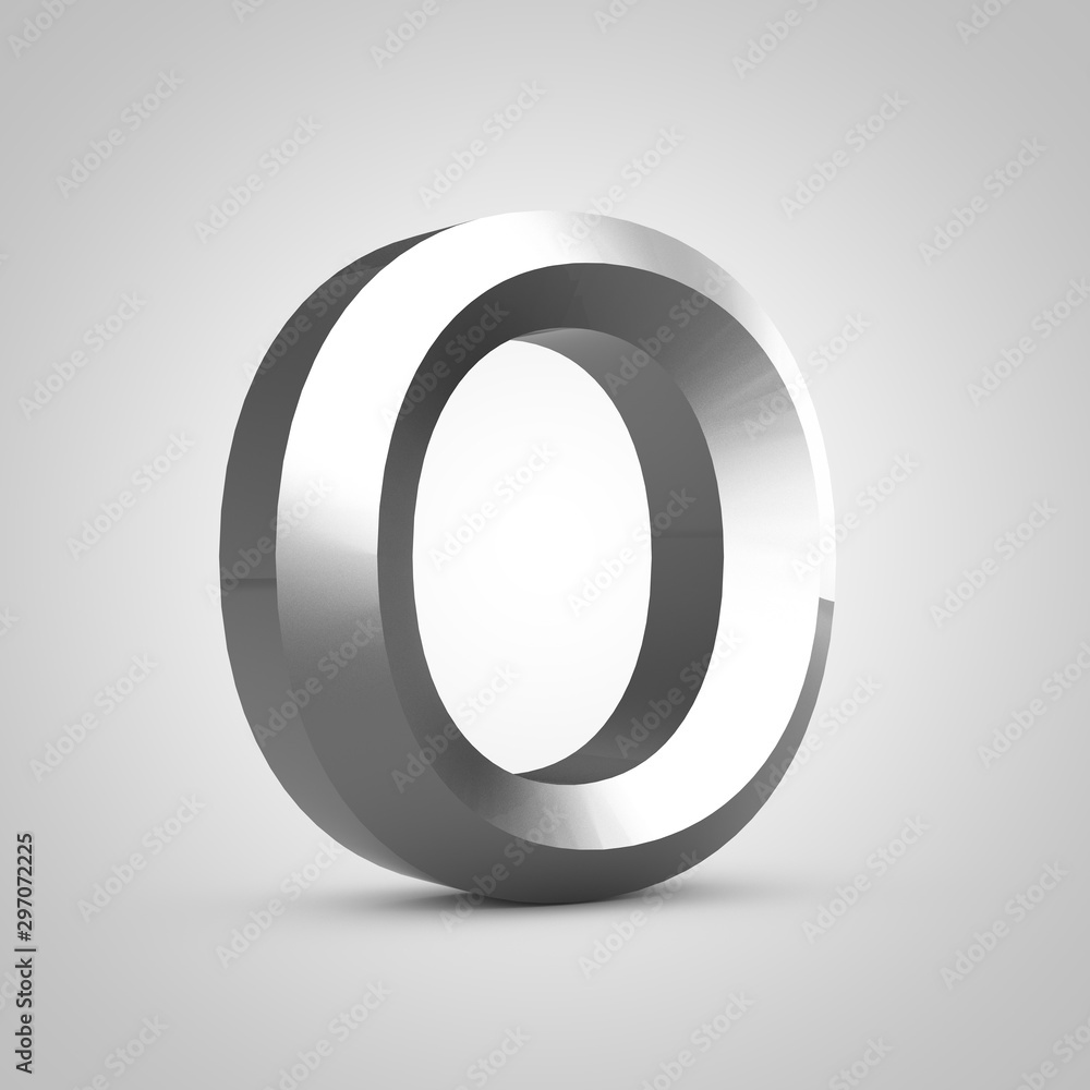 Metal chiseled letter O uppercase Metal chiseled letter O uppercase